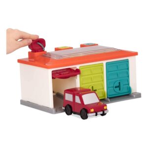 3 Car Garage – Shape Sorting Toy Garage With Keys - Image 2