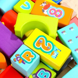 Wooden ABC, 123 Animal Blocks - Image 3