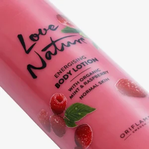 Love Nature Energizing Body Lotion with Organic Mint & Raspberry - Image 2