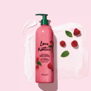 Love Nature Energizing Body Lotion with Organic Mint & Raspberry - Image 4