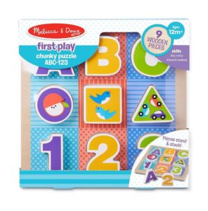 First Play Abc-123 Chunky Puzzle Wooden