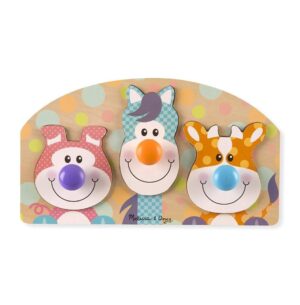 First Play Wooden Jumbo Knob Farm Animal Puzzle