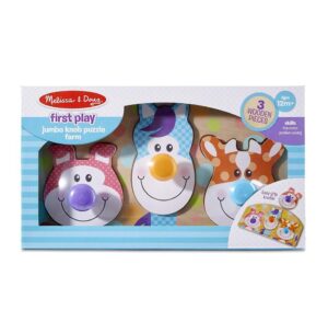 First Play Wooden Jumbo Knob Farm Animal Puzzle - Image 2