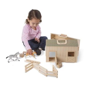 Fold and Go Wooden Horse Stable - Image 2