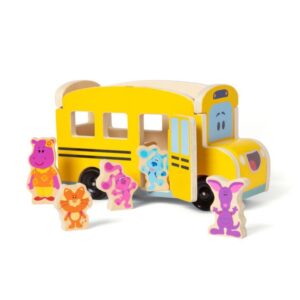 Blues Clues Wooden Pull-Back School Bus - Image 3