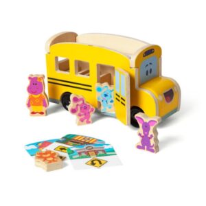 Blues Clues Wooden Pull-Back School Bus - Image 4