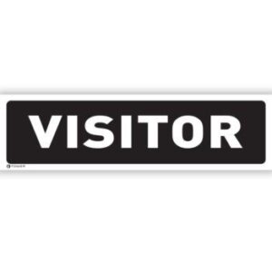 VISITOR (across) ABS Signs